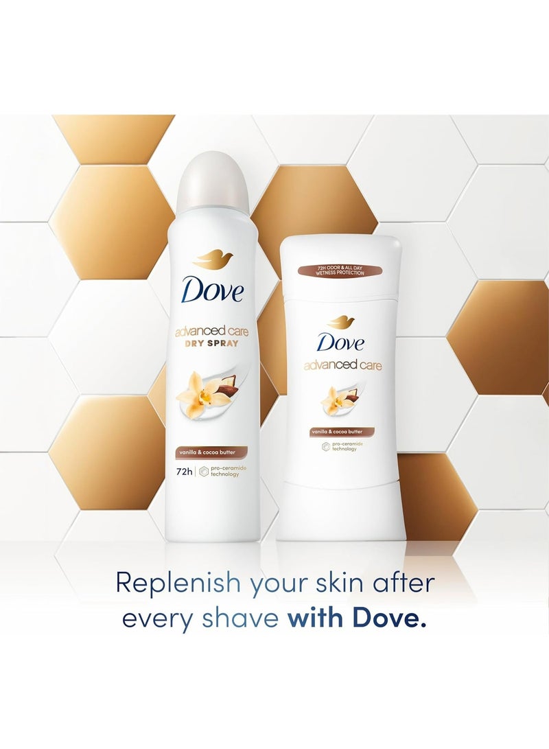 دوف مزيل عرق ستيك دوف بنكهة الفانيليا وزبدة الكاكاو، حماية من التعرق والروائح لمدة 48 ساعة، إبطيّن ناعمتان ومغذيتان، 74 جم - Image 3